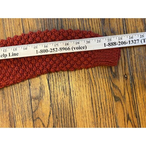 Vintage New Handmade Crotchet Sweater Dress Women’s XS Turtleneck Burnt Orange - Picture 8 of 8